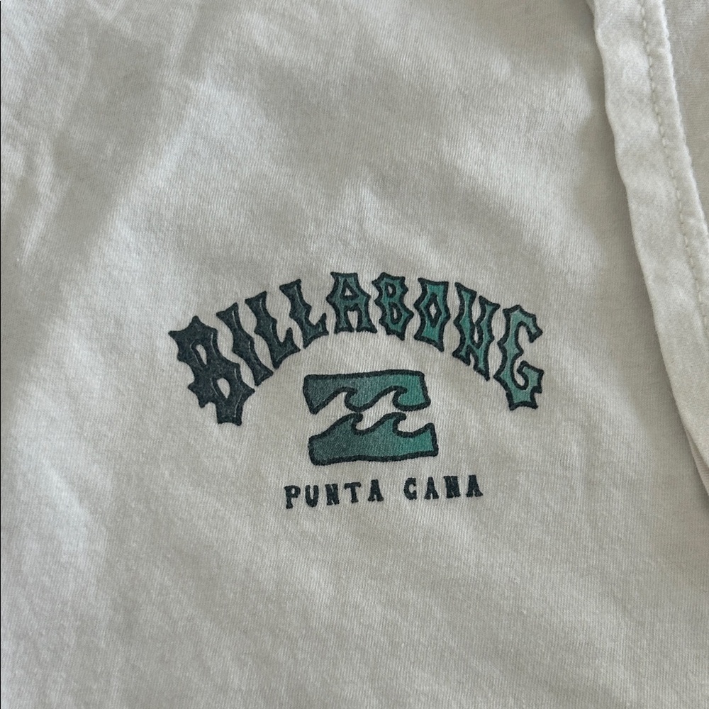 Billabong White Tee with Blue Graphic/9 - Picture 3 of 4